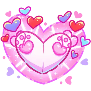 ❤️ heart, love, pink, hearts, romantic, valentines day telegram sticker