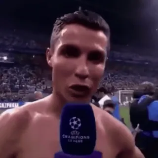 🤯 Cristiano Ronaldo Cristiano Ronaldo, football, sport, athlète, Ligue des Champions whatsapp sticker
