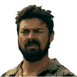 😕 Billy Butcher The Boys Metzger, The Boys, Antiheld, bärtig, wütend telegram sticker