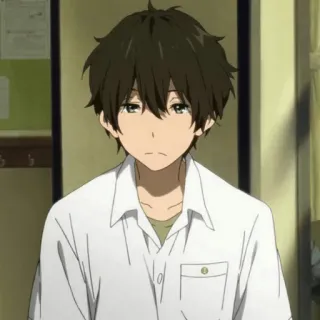 🎐 Houtarou Oreki Hyouka 애니메이션, 캐릭터, 빙과, 오레키, 오레키 호타로 telegram sticker