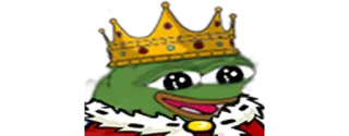 ☺️ Pepe the Frog Pepe, sapo, rei, meme, coroa telegram sticker