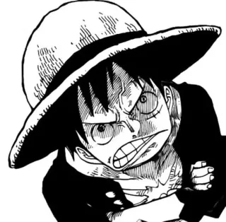 😡 Luffy One Piece Anime, Manga, One Piece, Luffy, Chapeau de paille, Personnage, Aventure telegram sticker