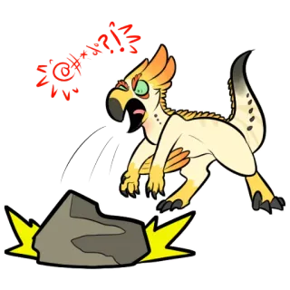 🤬 @#$%?! dinosaur, angry, cussing, cartoon, frustrated, expletive whatsapp sticker