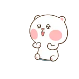😜 mono, oso, feliz, animal, dibujos animados whatsapp sticker
