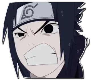 😡 Sasuke Naruto Anime, Manga, Sasuke, Naruto, Ninja, Naklejka telegram sticker