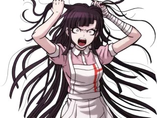 🤬 Mikan Tsumiki Danganronpa Anime, Manga, Danganronpa, Mikan Tsumiki, Pielęgniarka whatsapp sticker