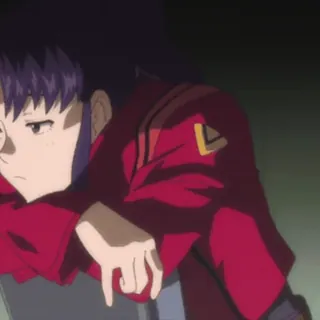 🌸 Misato Katsuragi Neon Genesis Evangelion anime, Misato, Evangelion, NERV, fatigué whatsapp sticker