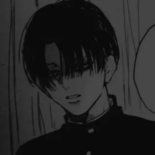 🖤 Levi Ackerman Attack on Titan 动漫, 漫画, 利威尔, 进击的巨人, 角色, 黑白 telegram sticker