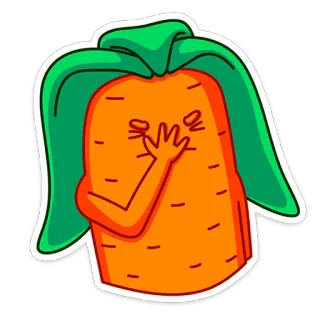 🤦‍♀️ морковь, смех, смешной, овощ, мультфильм, счастливый whatsapp sticker