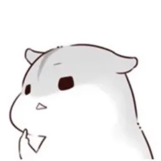 🤔 hamster, mignon, animal, gris whatsapp sticker
