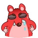 😡 rubah, marah, kartun, stiker, lucu, hewan whatsapp sticker