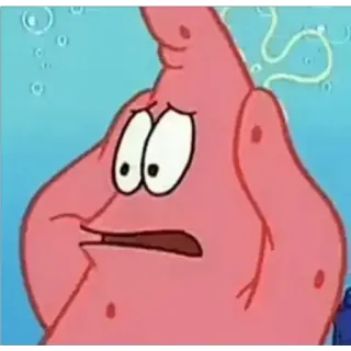 ⭐️ Patrick Star Spongebob Squarepants Cartone animato, Spongebob, Patrick, Meme, Triste, Preoccupato telegram sticker