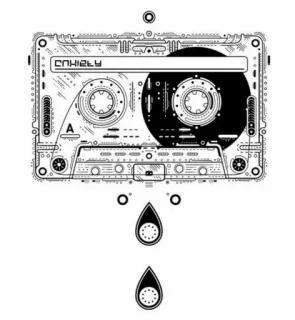 🎵 ANXIETY cassette audio, anxiété, musique, rétro, vintage telegram sticker