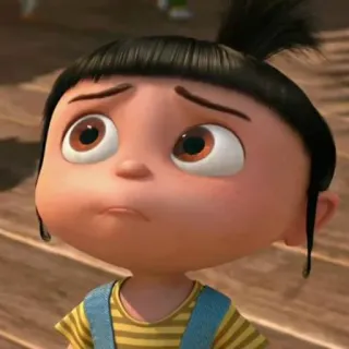 ✳️ Agnes Despicable Me cartoon, girl, cute, animation, character telegram sticker