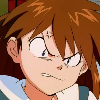 😡 Asuka Langley Soryu Evangelion Asuka Langley Soryu, Evangelion, anime, angry, character, cartoon telegram sticker