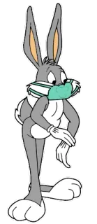 😷 Bugs Bunny Dibujos animados, Conejo, Máscara, Covid, Looney Tunes telegram sticker