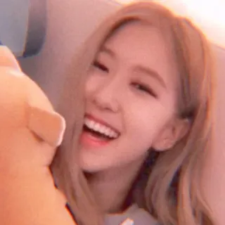 🌹 mulher, sorriso, retrato, feliz, cabelo loiro, K-pop telegram sticker