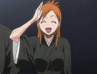 ✋ Orihime Inoue Bleach anime, character, girl, smiling, Orihime Inoue, Bleach telegram sticker