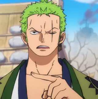 🍾 Zoro One Piece Аниме, Ван Пис, Зоро, Персонаж, Пират, Манга telegram sticker