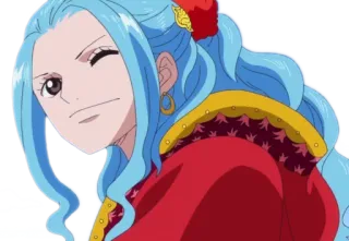 😉 Vivi Nefertari One Piece Anime, One Piece, Vivi Nefertari, Princesa, Guiño whatsapp sticker