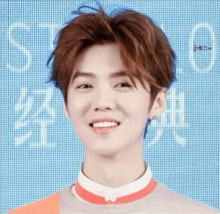 😸 Lu Han aktor, piosenkarz, celebryta, chiński, azjatycki, mężczyzna, przystojny, moda, K-pop telegram sticker