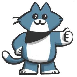 👍 gato, animal, pegatina, pulgar arriba telegram sticker