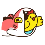 👋 ayam, kartun, lucu, hewan, kuning telegram sticker