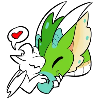 💕 龙, 怪物, 爱, 可爱 telegram sticker