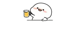 🔰 cartoon, beer, toast, drink, cute, celebration telegram sticker
