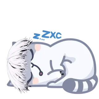 💤 ZZZ tidur, rakun, lucu, binatang, kartun, lelah, zzz, tertidur telegram sticker