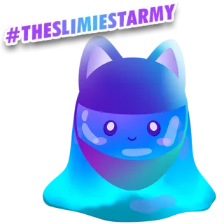 💪 #THESLIMIESTARMY Schleim, niedlich, Figur, Farbverlauf, theslimiestarmy telegram sticker