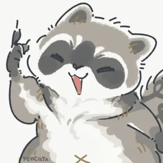 👆 raccoon, animal, cartoon, middle finger, offensive telegram sticker