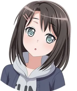🎶 anime, menina, desenho animado, ilustração, retrato, fofa telegram sticker