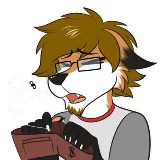 💸 Антро, Фурри, Кошелек, Деньги, Бедный, Грустный telegram sticker