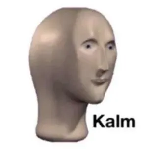 😌 Kalm meme, stonks, kalm, funny telegram sticker