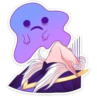🫠 geist, figur, aufkleber, person, cartoon telegram sticker