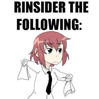 😕 RINSIDER THE FOLLOWING: rin, anime, mangá, rinsider telegram sticker