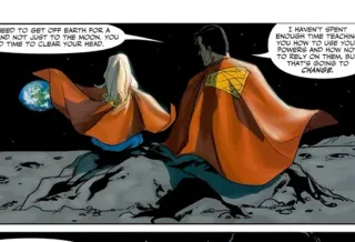 🦸‍♂ Superman EED TO GET OFF EARTH FOR A
IND NOT JUST TO THE MOON YOU
TIME TO CLEAR YOUR HEAD.
I HAVEN'T SPENT
ENOUGH TIME TEACHIN
YOU HOW TO USE YOU
POWERS AND HOW NO
TO RELY ON THEM, BUT
THAT'S GOING TO
CHANGE Superman, Supergirl, Earth, Moon, Comic Book, Heroes telegram sticker