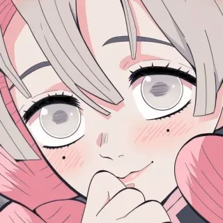 🌸 Mitsuri Kanroji Demon Slayer アニメ, キャラクター, 鬼滅の刃, 甘露寺蜜璃, アニメ 女の子 telegram sticker