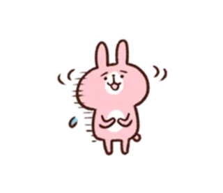 😆 토끼, 귀여운, 만화, 동물, 카와이 telegram sticker