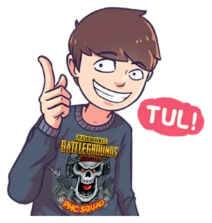 👍 PlayerUnknown's Battlegrounds TUL! PUBG, battlegrounds, game, shooter, PMC Squad telegram sticker