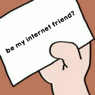 🥐 be my internet friend? teman online, persahabatan, digital, online, hubungan telegram sticker