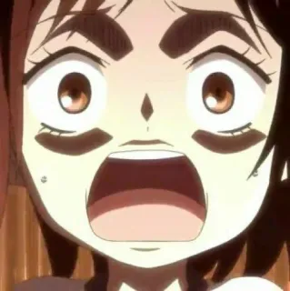 💭 anime, choque, assustada, expressão, desenho animado, mulher, pânico telegram sticker