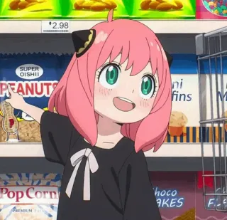 🎟 Anya Forger Spy x Family アニメ, 子供, スパイ, 家族, かわいい, 漫画 telegram sticker