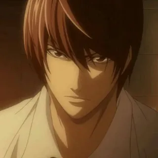 ⚖ Light Yagami Death Note Anime, Manga, Ado, Intelligent, Sérieux telegram sticker