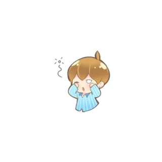 😪 Cartoon, Anime, Junge, Überrascht, Verwirrt, Süß, Chibi whatsapp sticker