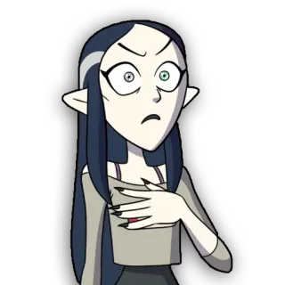🤭 Lilith Clawthorne The Owl House 애니메이션, 만화, 릴리스, 아울 하우스, 캐릭터 telegram sticker