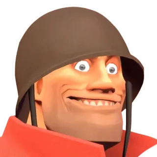 😯 Soldier Team Fortress 2 Team Fortress 2, TF2, Soldado, Video game, Personagem, Capacete telegram sticker