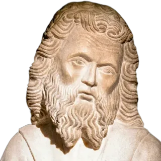 🤷 statue, beard, historical, stone, sculpture, ancient, portrait telegram sticker