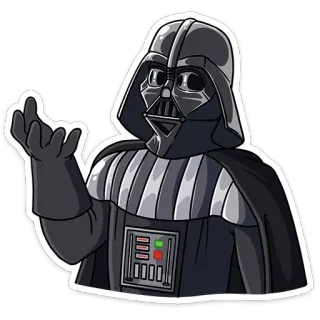 🤣 Darth Vader Star Wars ダース・ベイダー, スター・ウォーズ, 中指, 攻撃的, 悪役 telegram sticker